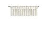 Madison Park Emilia Faux Silk Valances for Windows with Beads, Elegant window valance, 50"W X 26"L, White