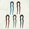 Minkissy 5pcs French Hair Fork Celluloid Chignon Hair Pins Hair Updo U-Shaped Hairpins Braid Twist Bobby Pins for Buns