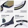 RIVBOS Polarized Sports Sunglasses Driving Glasses for Men Women Tr90 Unbreakable Frame for Cycling Baseball Running Rb831 (Black&Black Mirror Lens)