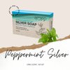 Ameo Life Peppermint Silver Soap with 30 ppm Silver - Naturally Cleanses the Skin, 4 oz Colloidal Silver Soap Bar for Women and Men