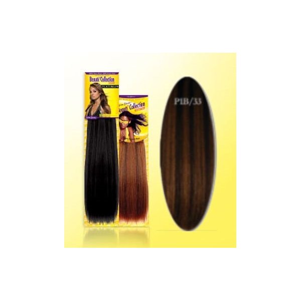 Beauti Collection Human Hair Weave -Yaki Weave 18" - #P1B/33 Piano Red - Size: 18"