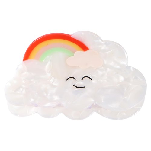 SUPCLIPS 3.1 Inch Hair Claw Clip Boutique Non slip Hair Claw Lovely Rainbow Jaw Clip for Women Girls Thin Thick Curly Hair