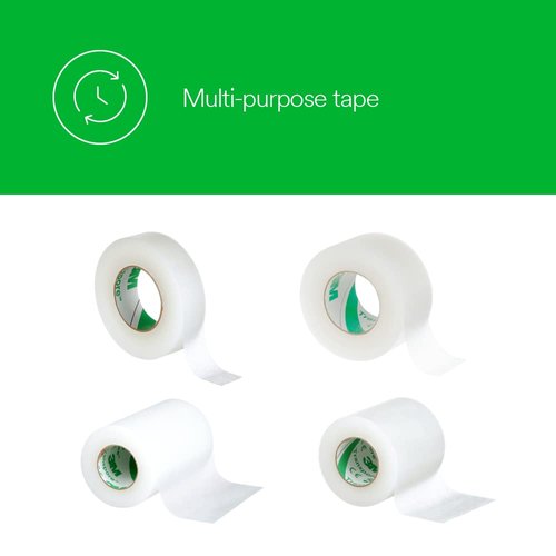 Transpore Medical Tape, Clear Plastic - 3 in. X 10 Yards - Box of 4