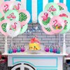 45 Pieces Flamingo Balloons Tropical Leaf Pineapple Hibiscus Balloons 12 Inches Hawaiian Luau Latex Balloons for Tropical Hawaii Flamingo Birthday Wedding Baby Shower Party Decorations Supplies