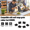 826885 Stove Grate Rubber Feet Replacement for Wolf CG Series Gas Cooktop Range Burner Grate Pad Rubber Support Bumpers Parts, Fit for Wolf Cooktop CG304T/S CG304P/S CG365P/S CG365T/S (6 Pack)
