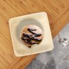 BambooMN Brand - 5.5" x 5.5" x 0.78" Disposable Wood Square Plates/Dishes, 25 Pieces