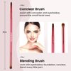 EVRCHGIEA Blending Brush for Makeup, Foundation Contour Concealer Brush Set, Foundation Brush for Liquid Makeup, Contour, Cream, Dual Sided Makeup Brushes Good for Travel