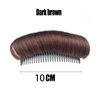 3 PCS Invisible Fluffy Hair Pad Synthetic False Hair Clip Bump Up Combs Clips for Women Lady Girls Black and Brown DIY Styling Insert Hair Pad Hair Accessories