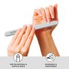 ForPro Professional Collection Zebra Foam Board, 180/180 Grit, Double-Sided Manicure Nail File, 7” L x .75” W, 50-Count