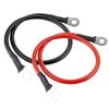 Cartman 6 AWG Battery Cables, 6 Gauge 20 Inch Power Inverter Cables, 3/8" in Lugs for Car Marine Solar ATV Lawn Mower Motorcycle (Positive and Negative)