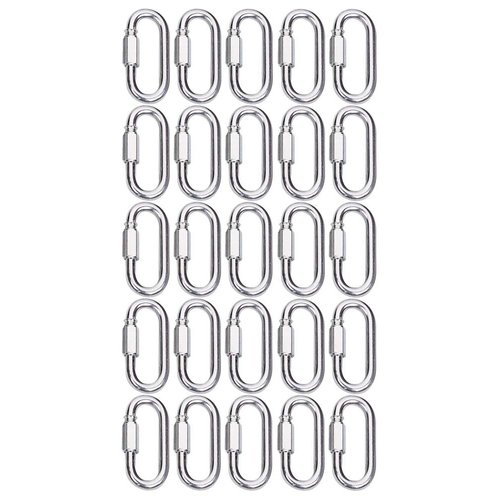 DOVETAIL | 25 Pack | Zinc-Plated Quick Links | 0.5" x 4" (1.3 cm x 10.2 cm) | Durable & Easy-to-Use | For Rigging & Secure Attachments