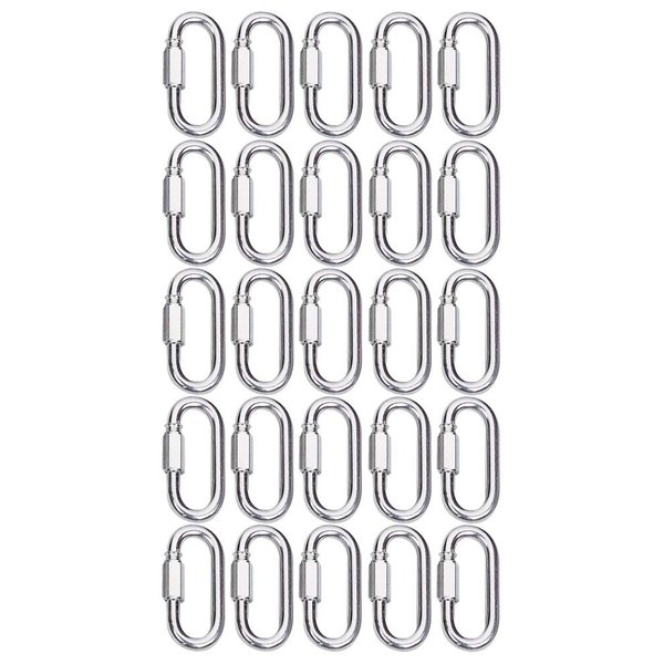 DOVETAIL | 25 Pack | Zinc-Plated Quick Links | 0.5" x 4" (1.3 cm x 10.2 cm) | Durable & Easy-to-Use | For Rigging & Secure Attachments