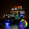 Hilighting Upgraded Led Light Kit for Lego Icons Land Rover Classic Defender 90 Model Car Building Set, Remote Control Compatible with Lego 10317(Model Not Included)