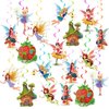 Firefairy 18Pcs Fairy Hanging Swirls, Pre-assembled Fairy Birthday Decorations for Kids, Fairy Themed Ceiling Streamers, Fairy Baby Shower Hanging Decor