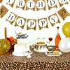 51 Pieces Cheetah Birthday Decorations Including Cheetah Birthday Banner Cheetah Theme Balloons Leopard Cake Topper Safari Animal Print Tablecloth and Ribbon for Baby Shower Party Supplies