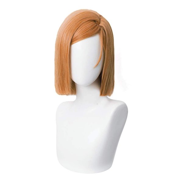 Alacos Anime Short Orange Brown Cosplay Wig Bob for Nobara-Cosplay,Cosplay Events + Wig Cap
