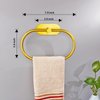 Eolax Towel Bar/Bath Towel Ring, Self Adhesive Hand Towel Ring for Bathroom, Stainless Steel Sticky Hand Towel Holder, No Drilling Modern Round Towel Hanger Wall Mounted (Gold)