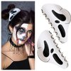 Ylapagne Ghost Mask Halloween Hair Clips 2Pcs Scream Grimaces Funny Ponytail Clip Strong Hold Nonslip Hair Accessories