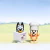 Bluey and Bingo Fancy Restaurant 2 Figure Playset Pack Articulated 2.5 Inch Action Figures Includes Toy Menu and Chef Hat Official Collectable Toy
