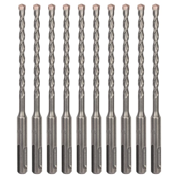Sabre Tools 10-Pack 1/4 Inch x 6 Inch SDS Plus Rotary Hammer Drill Bits, Carbide Tipped for Brick, Stone and Concrete (1/4” x 4" x 6")