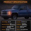 POPMOTORZ 4 Pack LED Front Corner Light Side Marker Signal Lamps Assembly Kit for Chevy C/K Series 1500 2500 3500 Chevy Tahoe/Chevy Suburban/Chevrolet Silverado 1994-1998 Pickup Truck Smoked Len