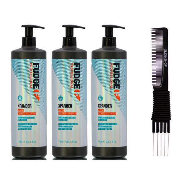 yper Fudge Professional Xpander Whip Conditioner (33.8 oz) with Teasing Comb Pack of 3