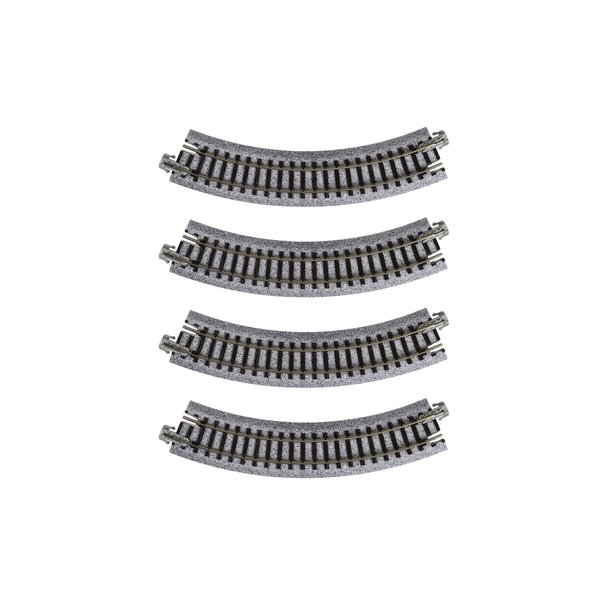 Kato USA Model Train Products UNITRACK Compact Tracks (4-Piece), 150mm/(6") Radius/45-Degree