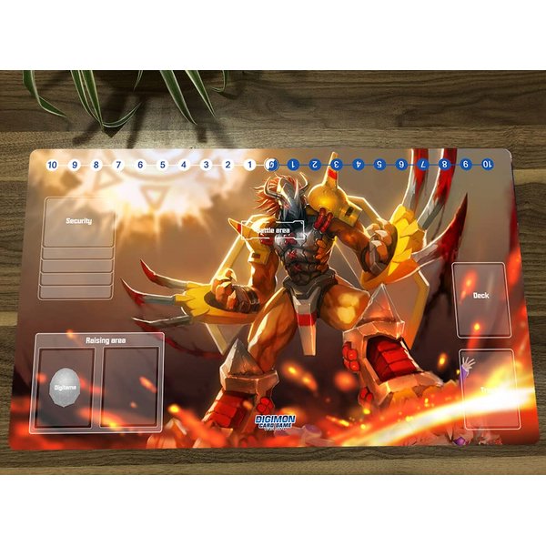 Mlikemat New DTCG Duel Playmat Digimon Wargreymon Anime Trading Card Game Mat Pad + Free Mat Bag
