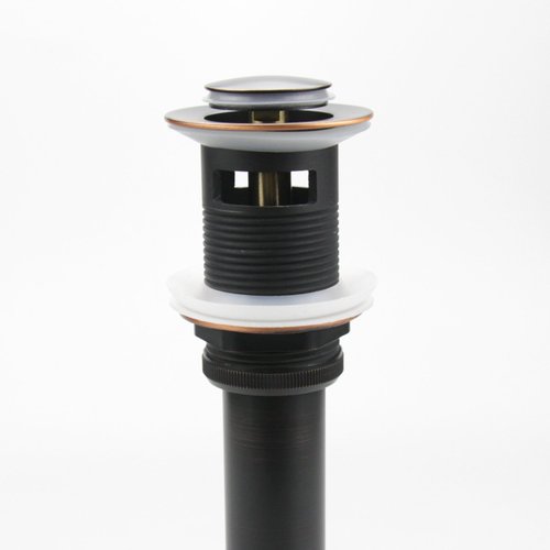Oil Rubbed Bronze Pop Up Drain, Bathroom Vessel Lavatory Vanity Faucet Sink Drain Stopper, ORB with Overflow
