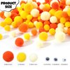YHMQDU Pom Poms Set 460 PCS Orange Crafts Fuzzy Balls with Glue Gun for Autumn Thanksgiving Christmas DIY Arts and Craft Making Decorations