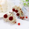 Ahoney Metal Gold Hair Clips 2.5" Medium Hair Claw Clips for Thin Hair, Fancy Rose Hair Clips Hair Tassel Hair Styling Accessories for Women Girls (Rose)