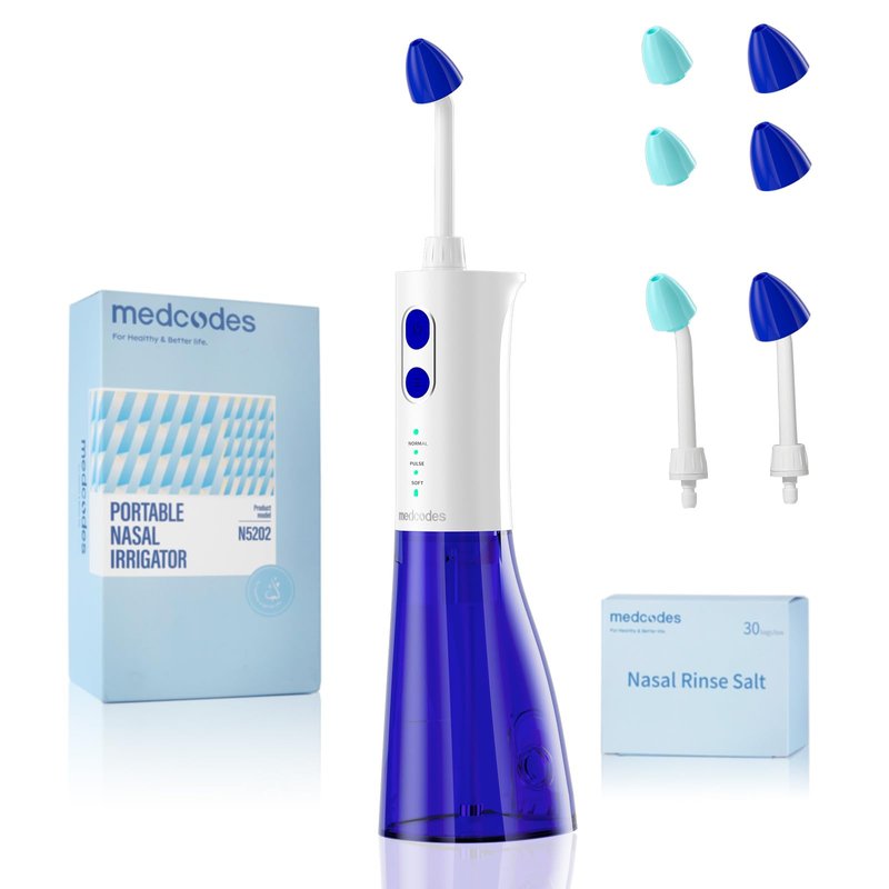 medcodes Neti Pot Sinus Rinsing, Cordless Nasal Irrigation System Nasal ...