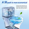 IFSRF Automatic Toilet Bowl Cleaner Tablets, 50 Pack - Bleach, Descale & Deodorize, Septic-Safe, Continuous Cleaning, Fresh Scent, Drop-In Tank Cleaner effective to use Works with Toilets -blue