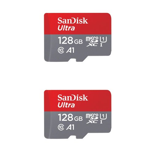 SanDisk 128GB X2 (256GB) MicroSD HC Ultra Uhs-1 Memory Card