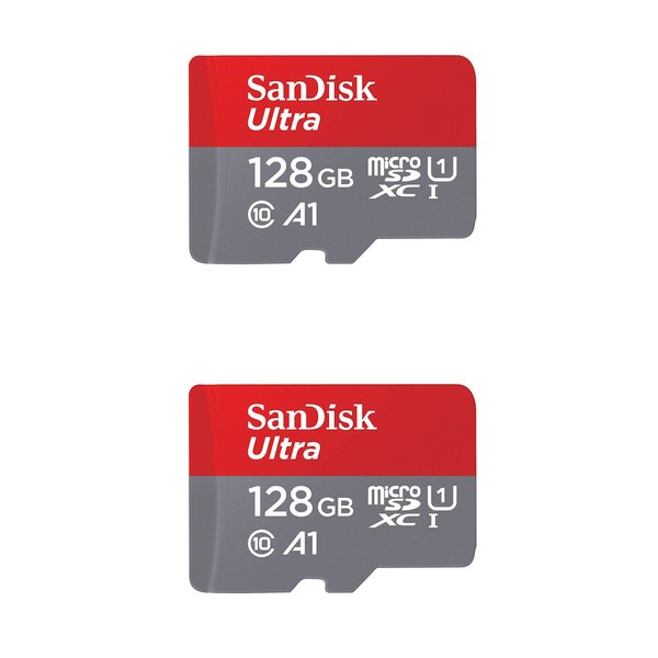 SanDisk 128GB X2 (256GB) MicroSD HC Ultra Uhs-1 Memory Card