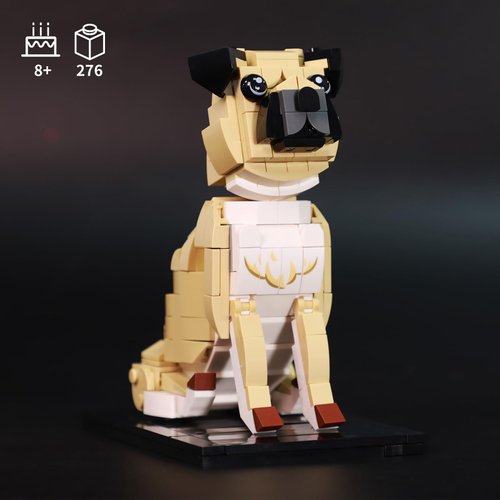 KAZI Dog Building Toy Set,Dogs Gift for Animal-Lovers,Ideas Pug Dog,Building Set for Girls and Boys,Creative Buildable Toys for Kids 8 and Up,Christmas Decor,Party Favors