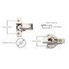 Silverline Self Closing Lazy Susan Corner Hinge Clip On 165 Angle Cabinet Hardware with Face Frame Base Plate 1 Pair