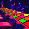 Haull 236 x 39 Inch Neon Light up Dance Floor Glow in The Dark Blacklight Rug Neon Party Decorations UV Reactive Fluorescent Runner for Christmas Birthday Wedding Party Favors(Rectangles)