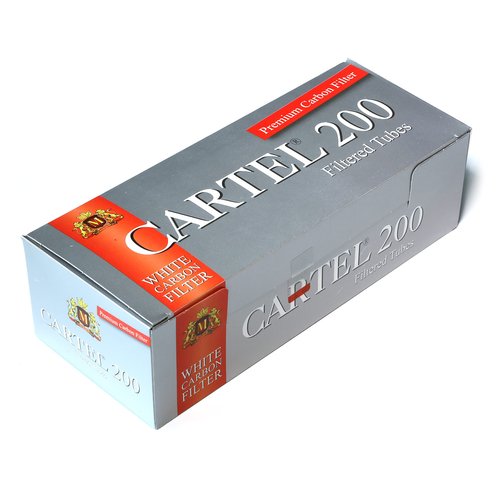 Cartel Carbon Filtered White Cigarette Tubes - 200 Count, 84mm