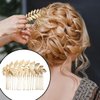3PCS Leaf Hair Side Combs, Gold Rhinestone Hair Comb, Hair Side Comb Clips, Hair Accessories for Women, Girls, Bride, Bridesmaid