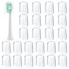 20 Pcs Reusable Toothbrush Covers Compatible with Philips Sonicare Electric Toothbrush Heads for Healthy Brushing and Storage in Home and Travel,Toothbrush Caps for Rectangular Toothbrush Heads