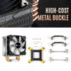 JONSBO CR1400 RGB CPU Air Cooler, 92mm PWM CPU Cooler with 4 Heat Pipes, Removable Computer PC Fans Easy to Install, Quiet Rainbow RGB Cooling Fan for Intel LGA 1851/1700/1200/1151, AMD AM4 AM5, Black