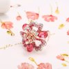 Ruihfas 4Pcs Cute Mini Crystal Bangs Clips Claws Rhinestone Flower Hair Claw Clip Pin Barrette for Girls Women 1.06×0.79 inch