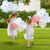 TUEPULL 4pcs 30" White Cloud Foil Balloons for Birthday Baby Shower Themed Party Birthday Party Wedding Decorations Supplies (DIY Cloud)