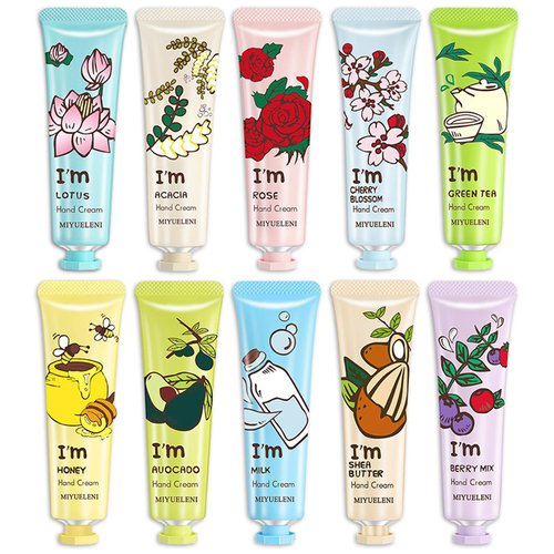 10 Pack Hand Cream Gifts Set for Women, Natural Plant Moisturizing Hand Cream for Dry Cracked Hands, Mini Hand Lotion Travel Size for Birthday Gifts, Teacher Gifts, Nurse Gifts, Bridesmaid Gifts