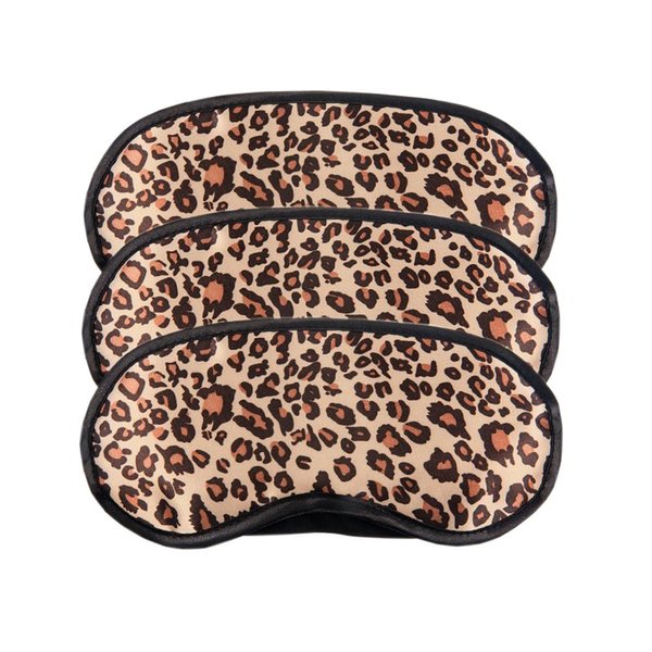 3 Pack Sleep Mask, Leopard Eye Masks Shade Cover for Sleeping, Shift Work, Naps, Travel Pouch Night Blindfold Airplane Relaxing Eyeshade Cover with Nose Pad for Men Women