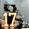 Funhot Black and Silver Balloons Set, 60PCS Black Silver Party Balloon, 12Inch Matt Black Latex Balloons Metallic Silver Confetti Balloons for Birthday Engagement Wedding Graduation Party Decoration