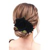 Flower Hair Clip, Rose Flower Bohemia Hairpin Hair Comb Bride Costume Hair Decor for Party Wedding 1PCS Black