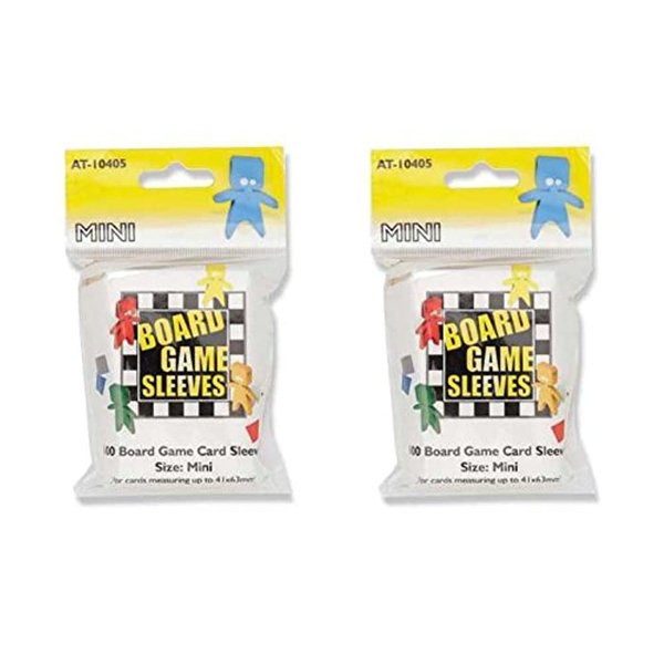 Arcane Tinmen Mini Board Game Card Sleeves – 41mm x 63mm – Bundle of 2 – 200 Sleeves Total