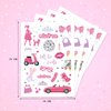 Crazy Night Pink Girl Temporary Tattoos-75 Styles, Pink Princess Baby Shower Birthday Party Decorations, Let's Go Party Supplies